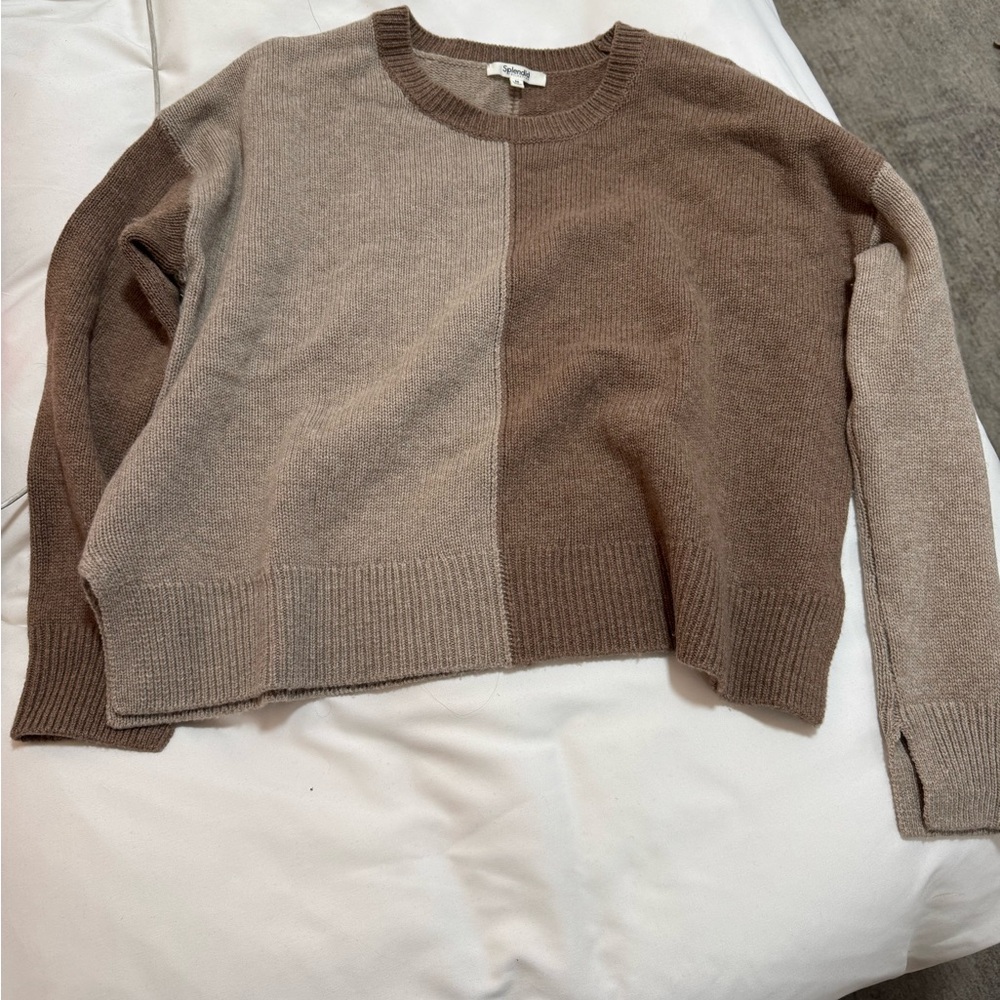 Colorblock Brown Sweater